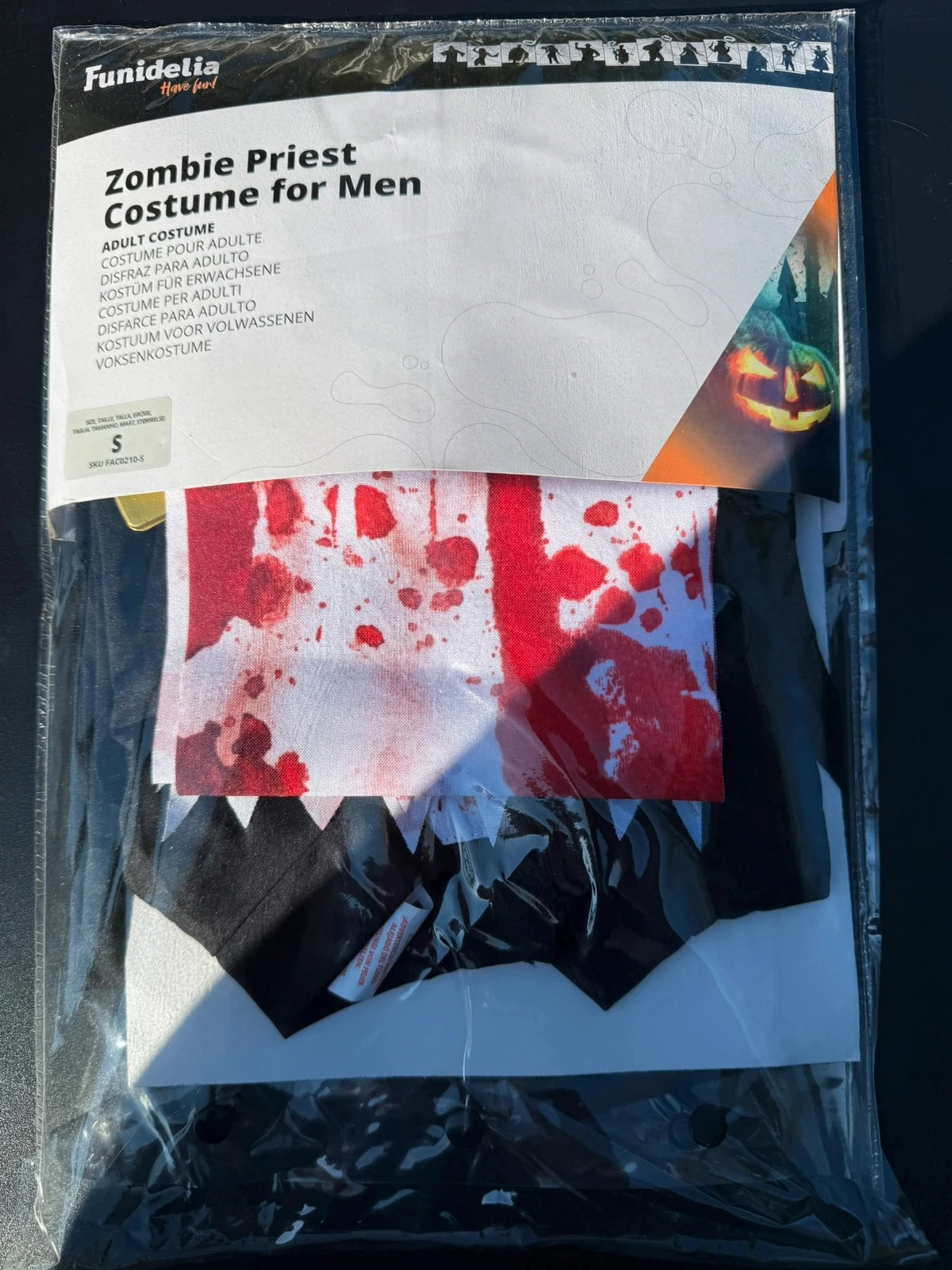 Used once zombie priest Halloween costume size small – photo 9